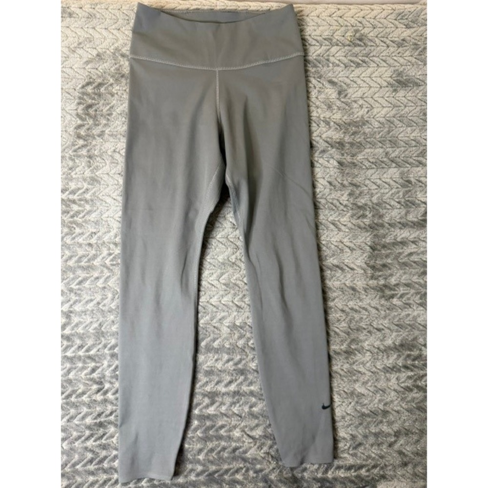 Nike Dri-FIT Grey High Waisted Athletic Leggings Womens Small Performance  0063